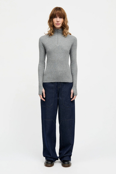 Fine Merino Ida Knit - Grey Melange - Mads Nørgaard