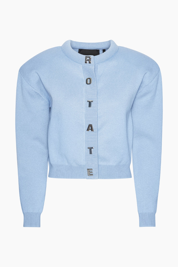 Firm Knit Cardigan - Hydrangea (Blue) - Rotate