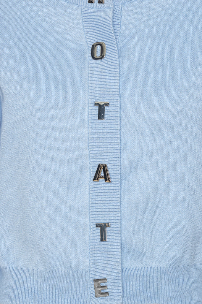 Firm Knit Cardigan - Hydrangea (Blue) - Rotate