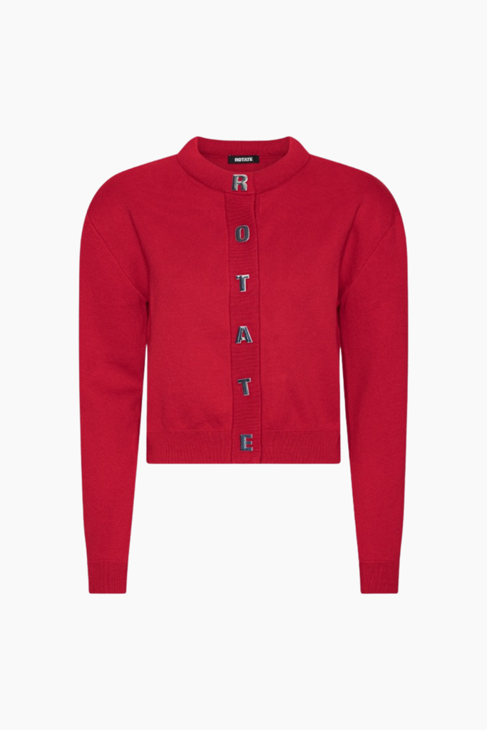 Firm Knit Cardigan - Scooter Red - ROTATE