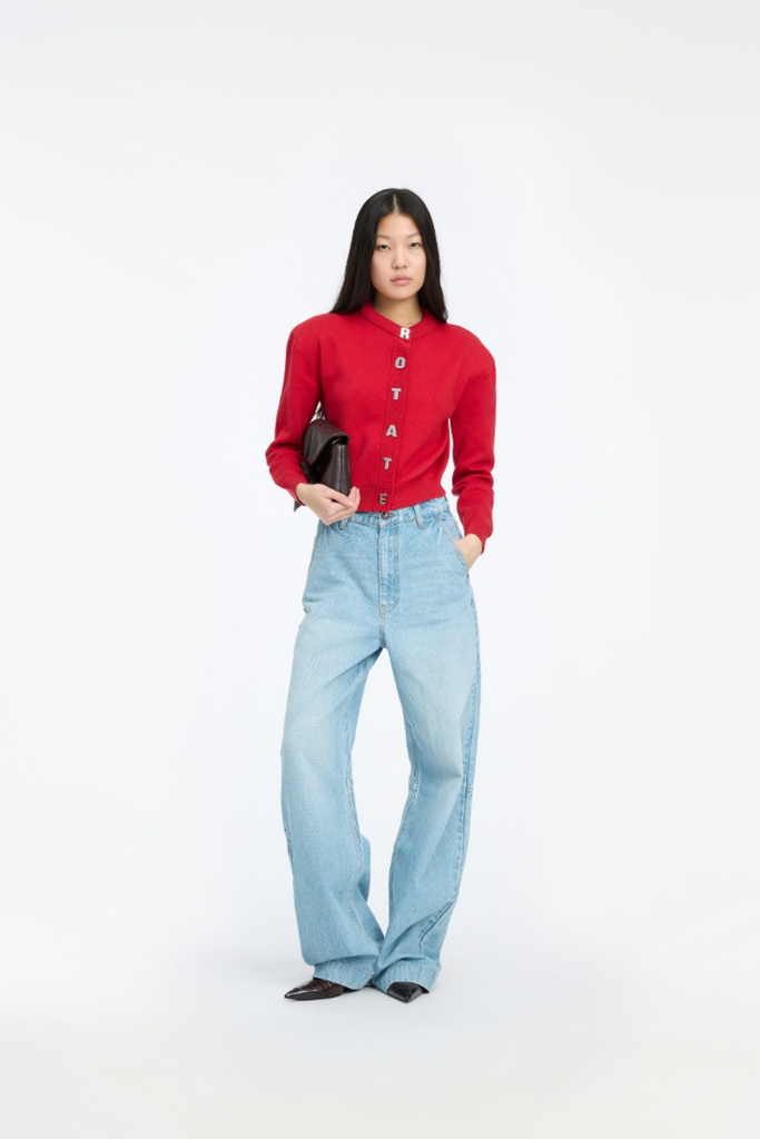 Firm Knit Cardigan - Scooter Red - ROTATE