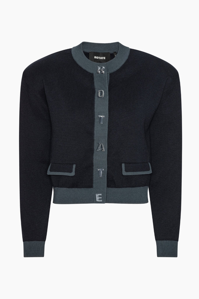 Firm Knit Cardigan - Sky Captain (Dark Blue) - Rotate