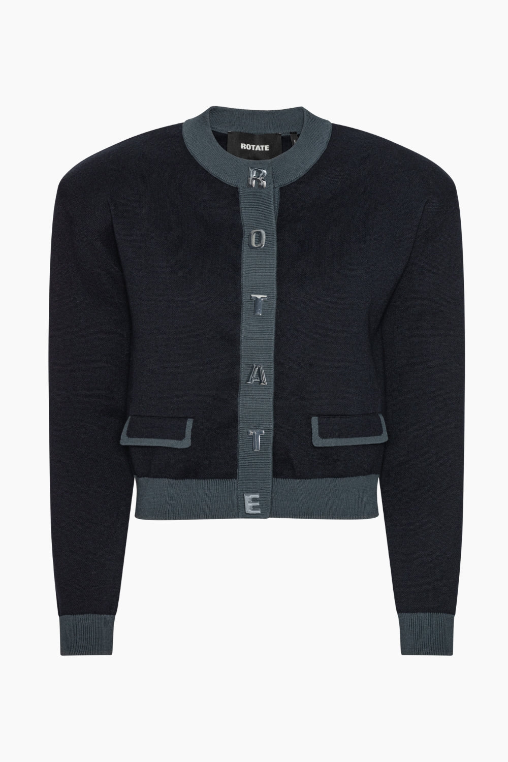 Firm Knit Cardigan - Sky Captain (Dark Blue) - Rotate