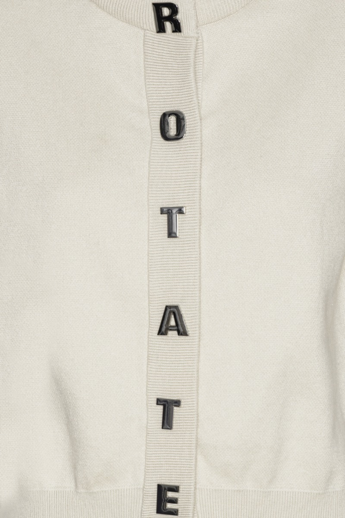 Firm Knit SS Cardigan - Wind Chime Grey - ROTATE