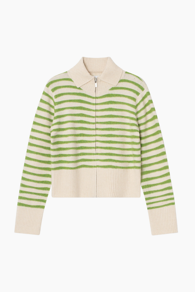 FlorentineRS Knit Cardigan - Green Stripe - Résumé