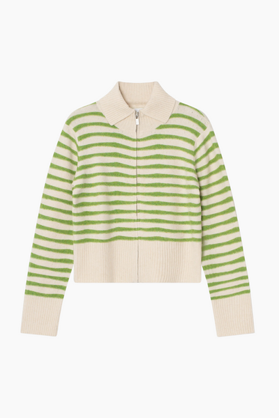 FlorentineRS Knit Cardigan - Green Stripe - Résumé
