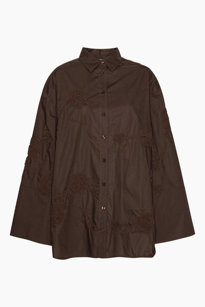 Flower Oversized Shirt - Molé - Rotate