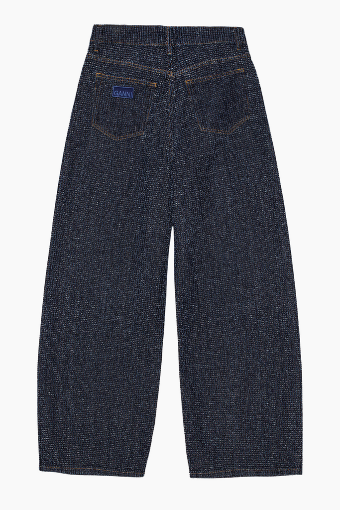 Fluffy Denim Wide Jeans J1542 - Rinse - GANNI