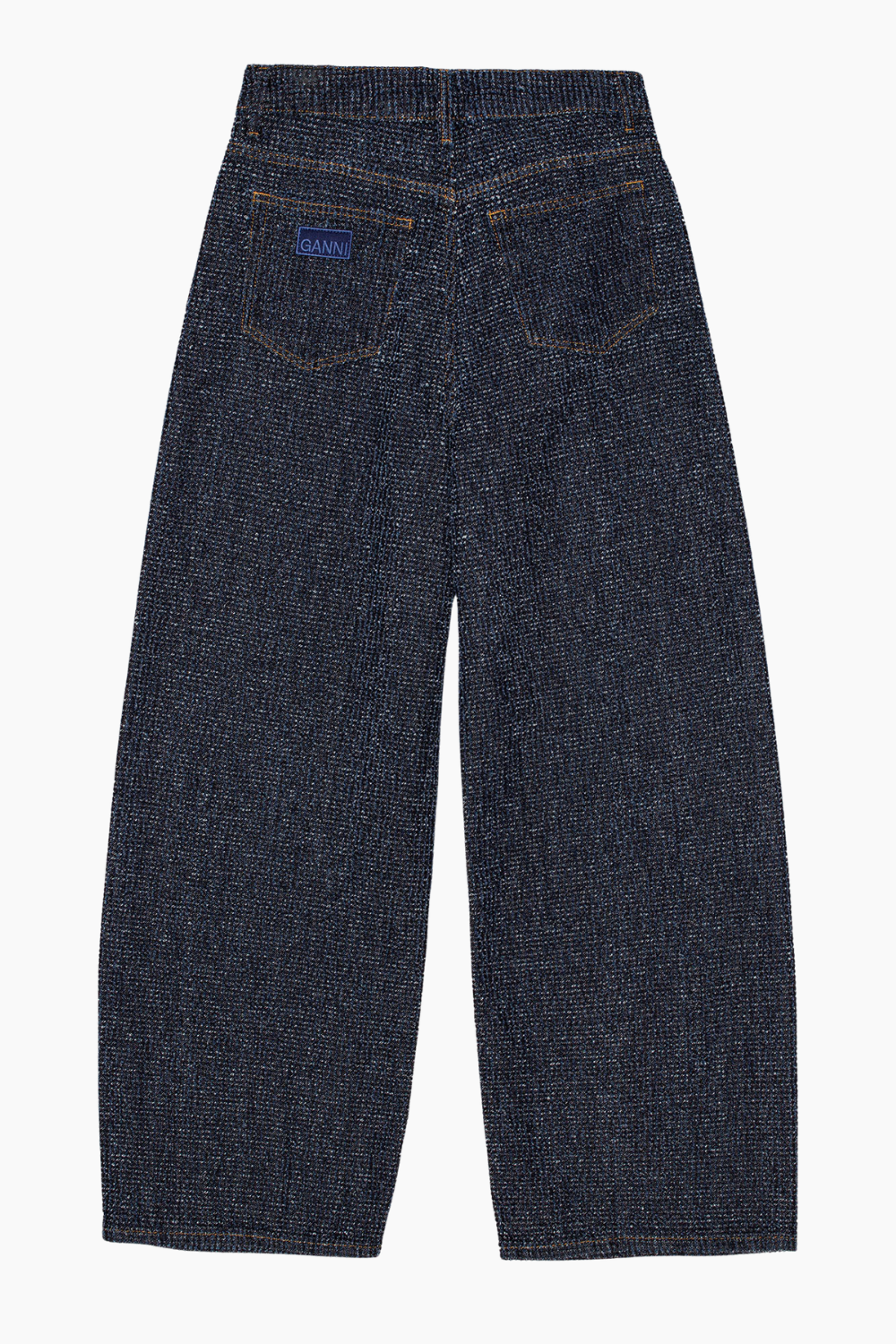 Fluffy Denim Wide Jeans J1542 - Rinse - GANNI
