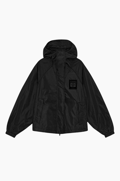 Flyweight Nylon Jacket W0736 - Black - GANNI