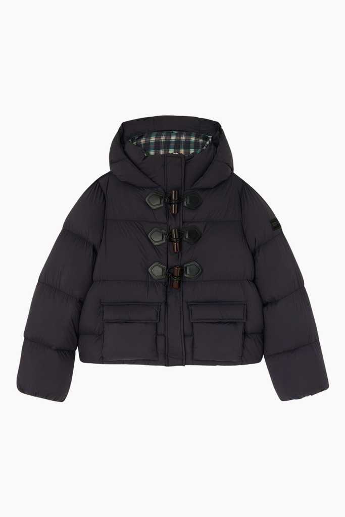 Future Nylon Quilt Mini Puffer - Phantom - GANNI