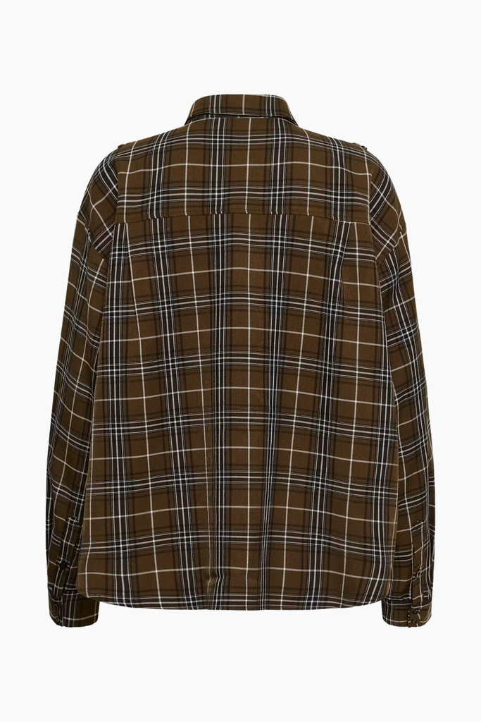 GZaleya Shirt - Green Olive Check - Gestuz