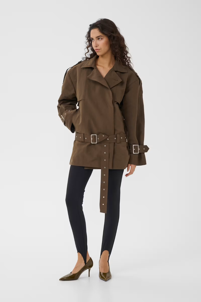 GZcherally Short Trenchcoat - Slate Black - Gestuz