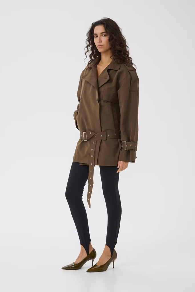 GZcherally Short Trenchcoat - Slate Black - Gestuz