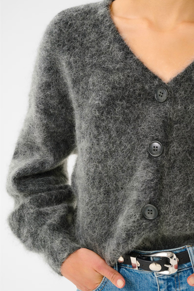 GZdebbie Cardigan Noos - Charcoal Melange - Gestuz