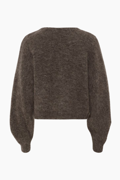 GZdebbie V Cardigan - Chestnut Melange - Gestuz