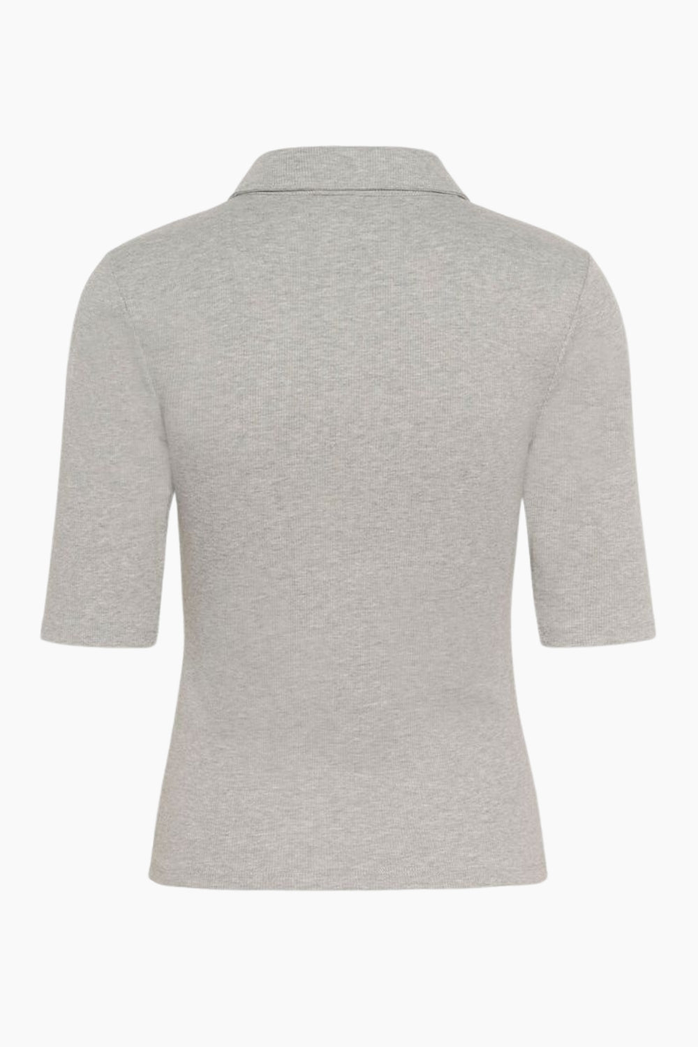 GZdrew Polo Mel Top - Grey Melange - Gestuz