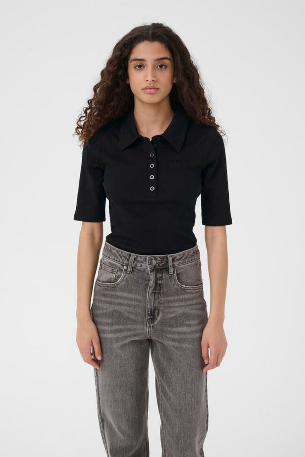GZdrew Polo Top - Black - Gestuz