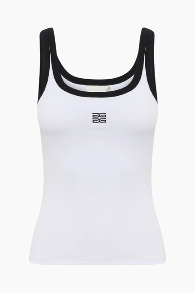GZdrew Contrast Logo Top - Bright White - Gestuz
