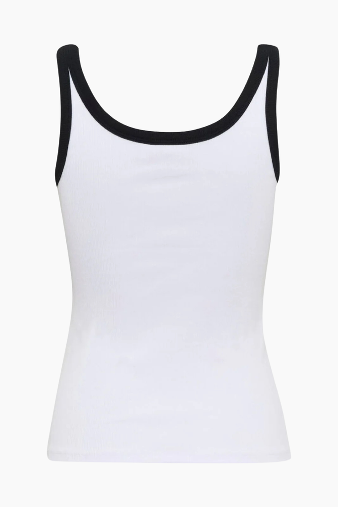 GZdrew Contrast Logo Top - Bright White - Gestuz