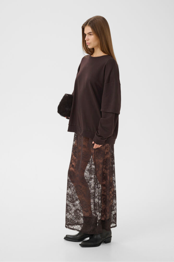 GZgilsa Layered Sweatshirt - Ganache - Gestuz