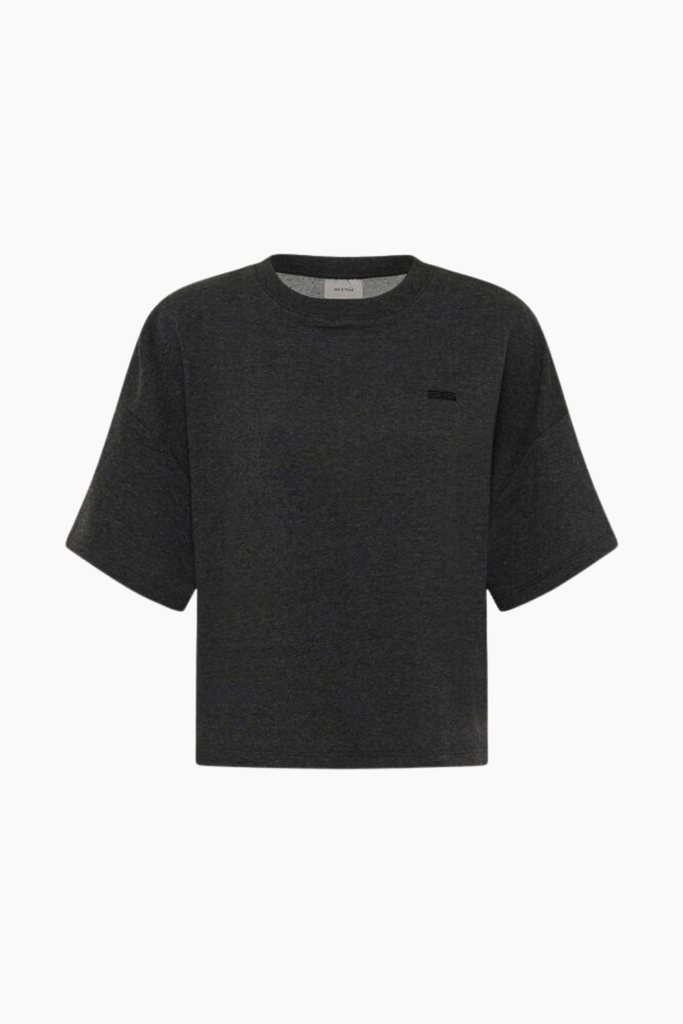GZgilsa Sweat Tee - Deep Grey Melange - Gestuz