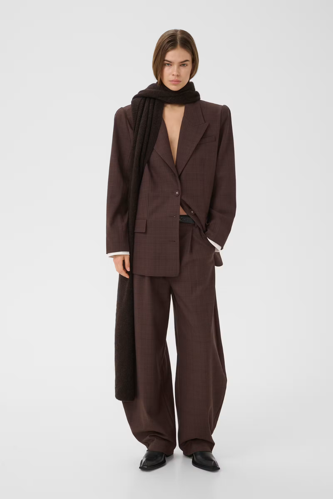 GZlavana Blazer - Brown Check - Gestuz