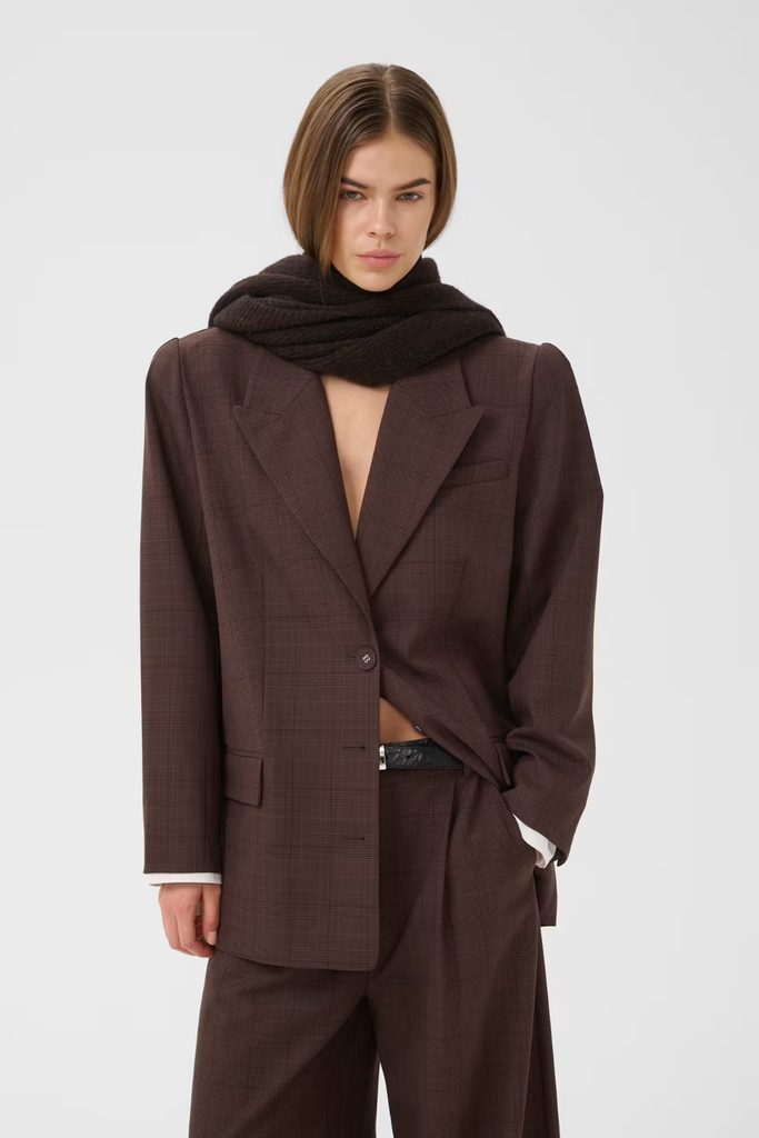 GZlavana Blazer - Brown Check - Gestuz