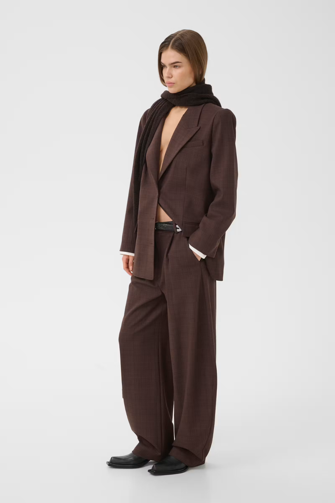 GZlavana Blazer - Brown Check - Gestuz