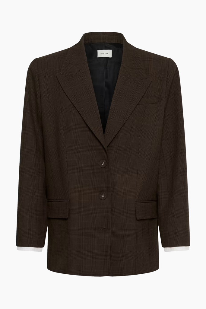 GZlavana Blazer - Brown Check - Gestuz
