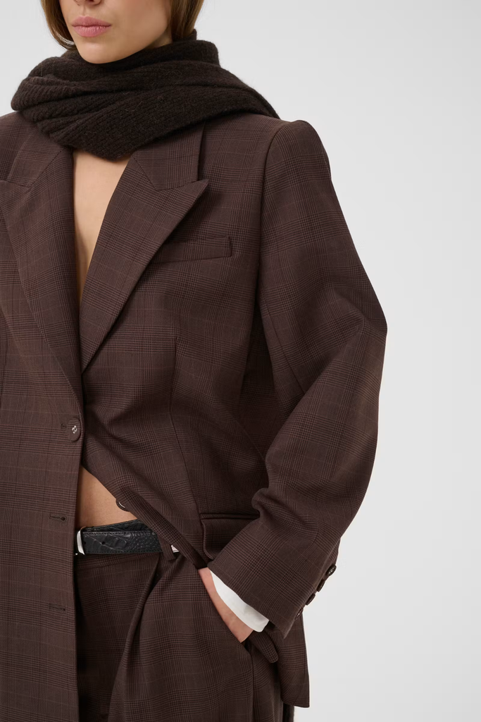 GZlavana Blazer - Brown Check - Gestuz