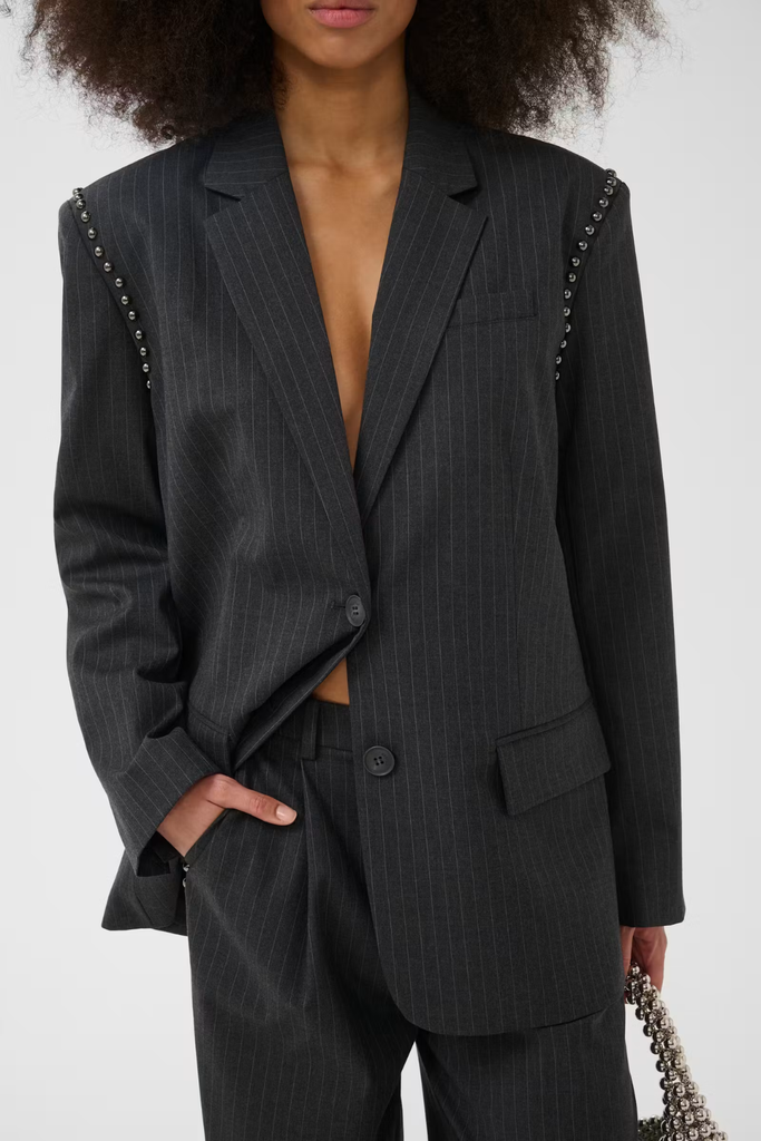 GZlehela Blazer - Dark Grey Pinstripe - Gestuz