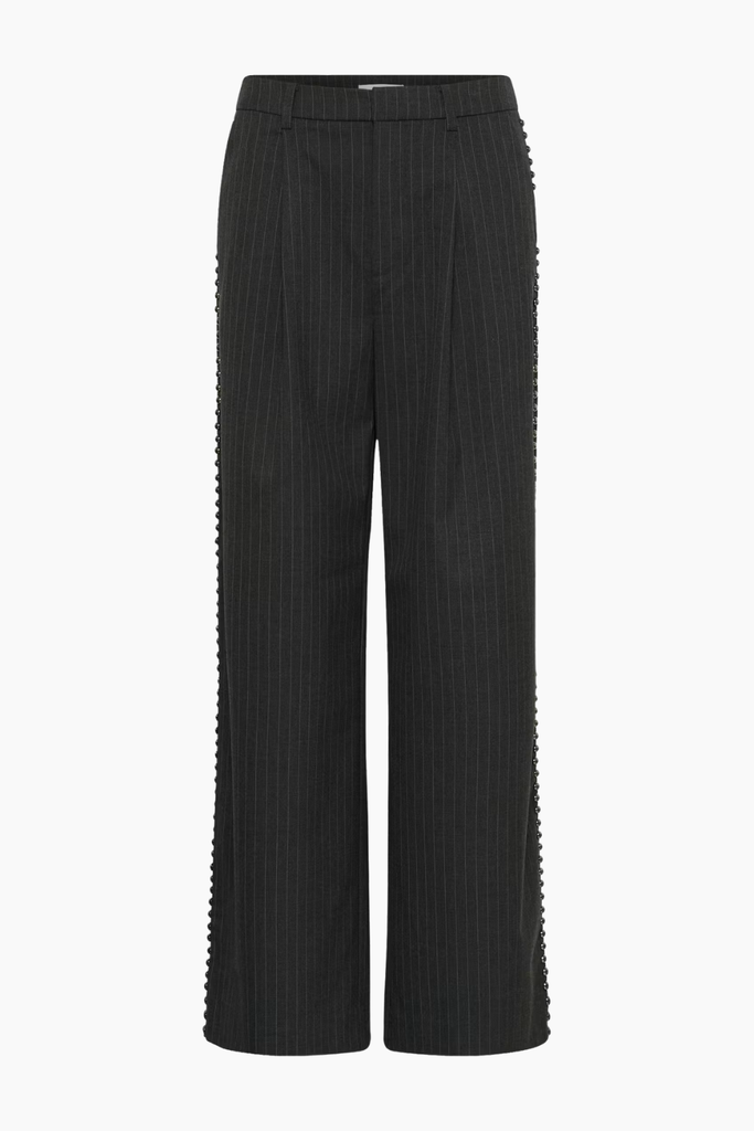 GZlehela HW Pants - Dark Grey Pinstripe - Gestuz