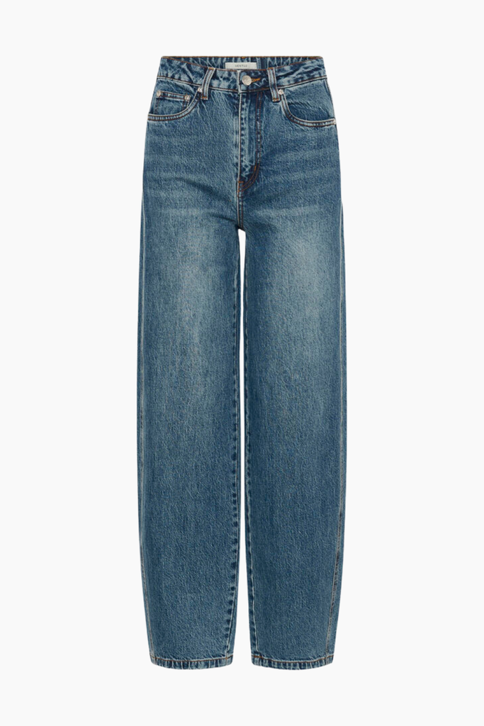 GZmelu HW Barrel Jeans - Classic Mid Blue Wash - Gestuz