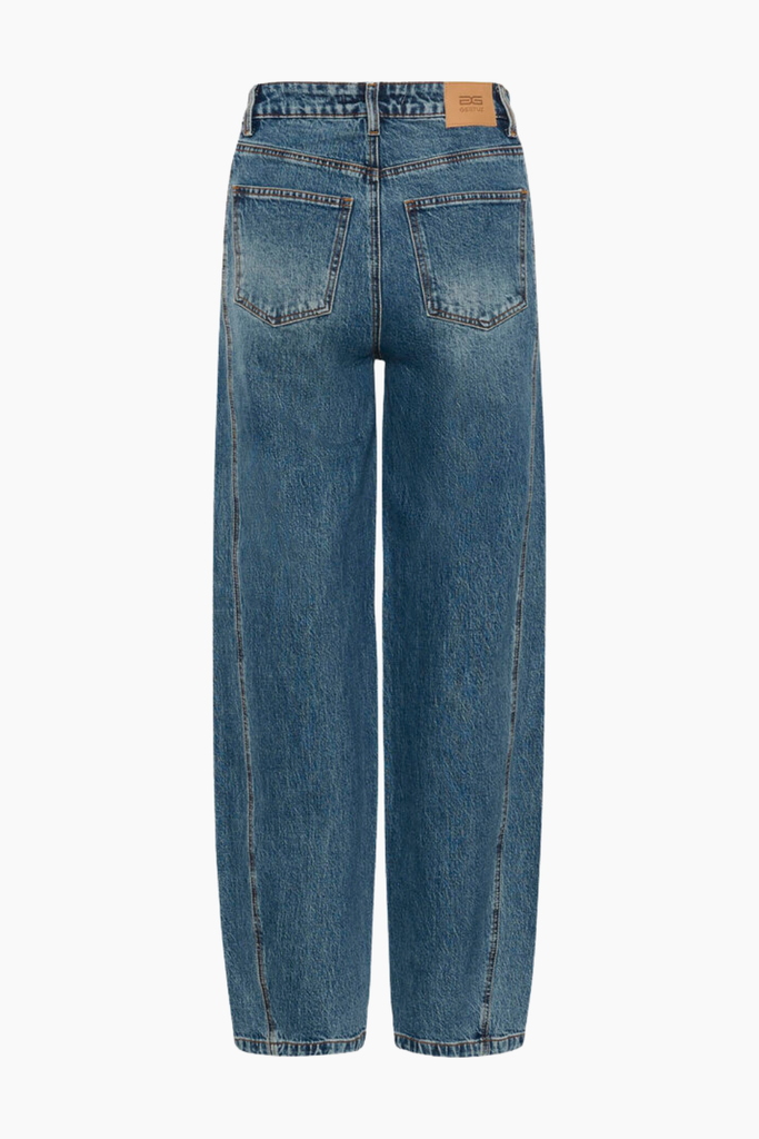 GZmelu HW Barrel Jeans - Classic Mid Blue Wash - Gestuz