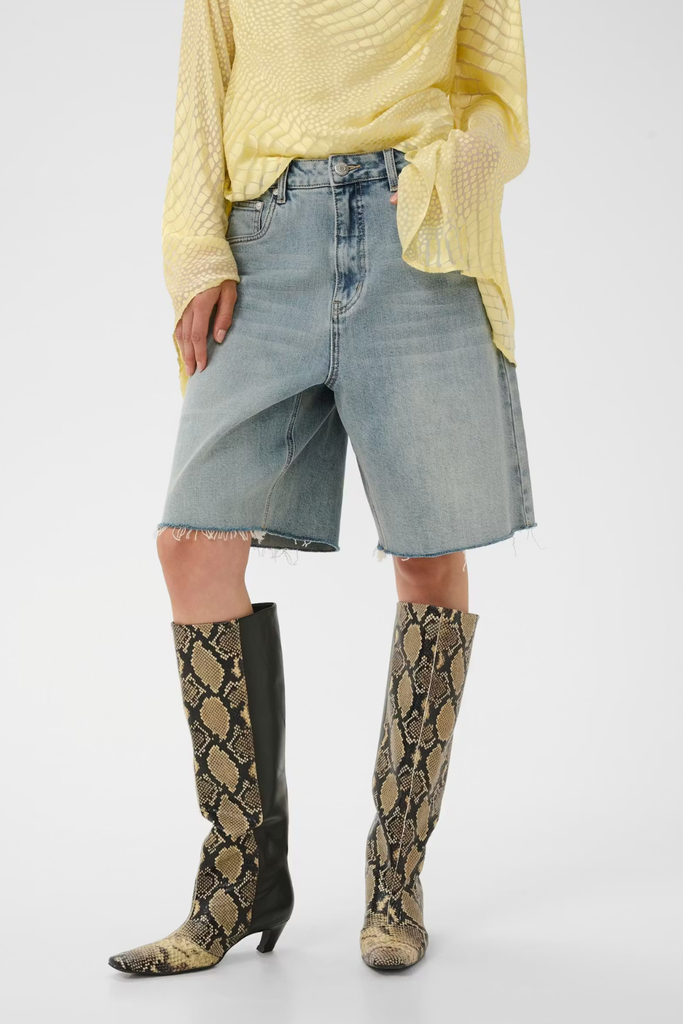 GZnoma MW Shorts - Vintage Mid Blue Wash - Gestuz