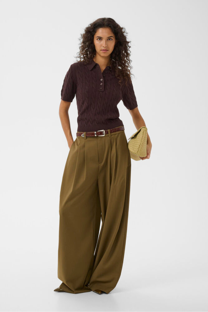GZolivia HW Pants - Military Olive - Gestuz