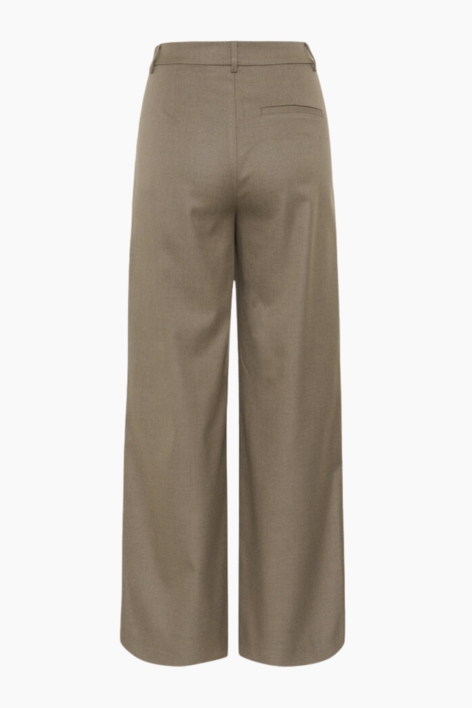 GZpaula MW Wide Pants NOOS - Dark Timberwolf Melange - Gestuz
