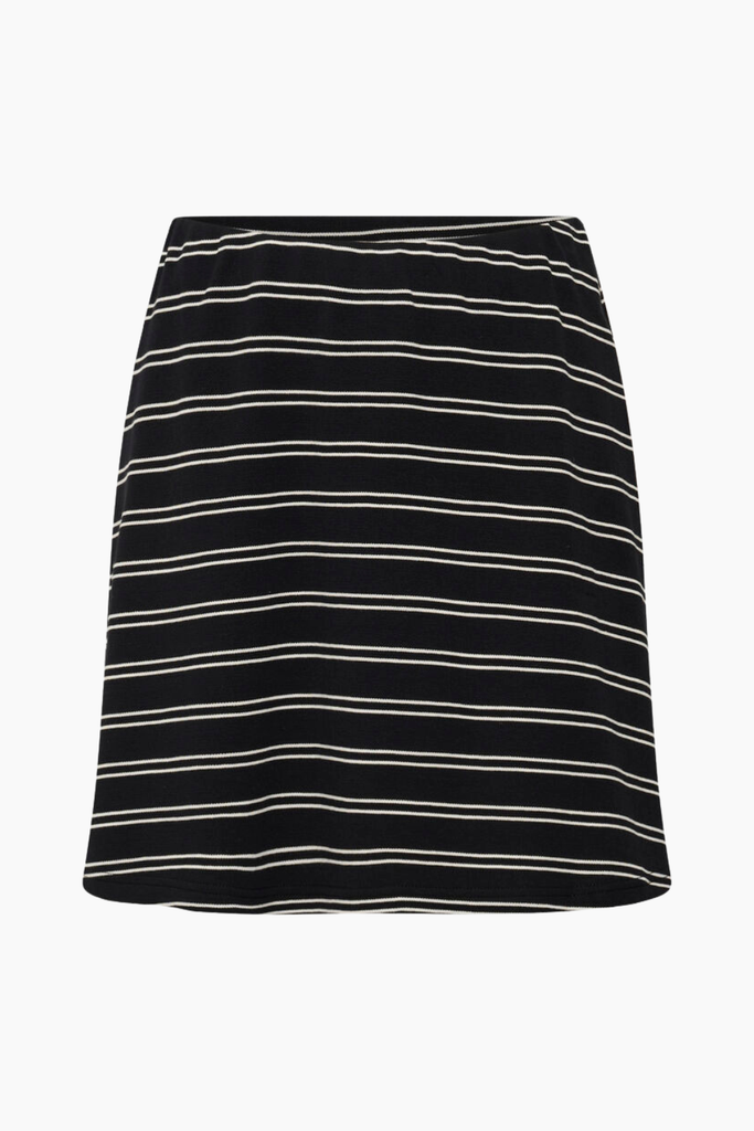 GZpilova Skirt - Black White Striped - Gestuz