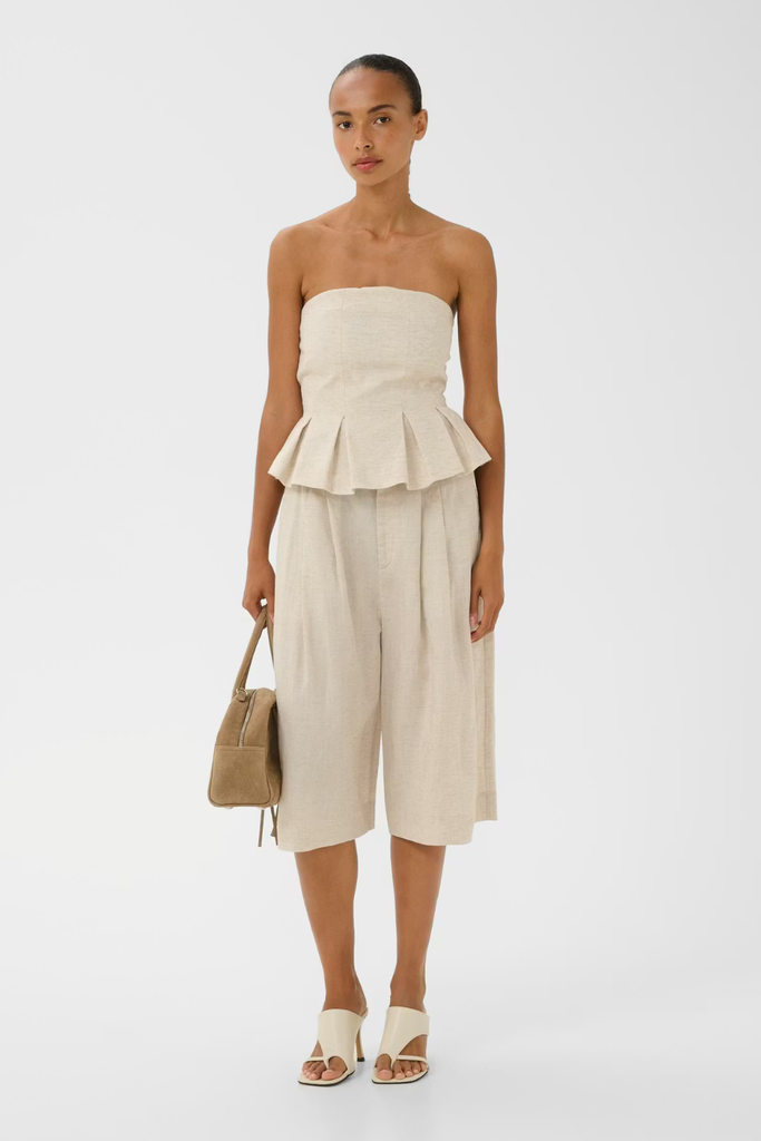 GZriava MW Shorts - Light Sand Melange/Nature - Gestuz