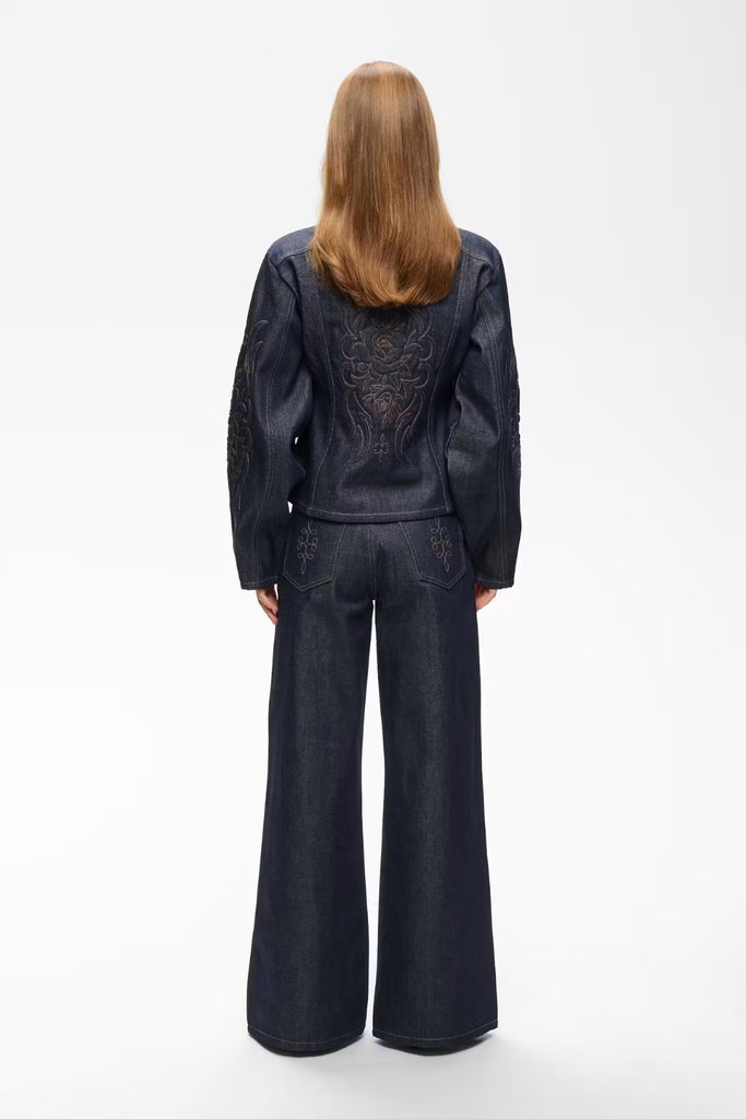 GZthenna HW Wide Jeans - Dark Blue Unwashed - Gestuz