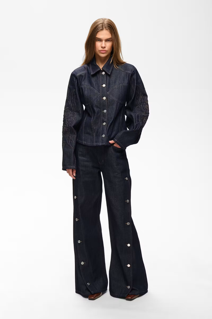 GZthenna Waisted Jacket - Dark Blue Unwashed - Gestuz