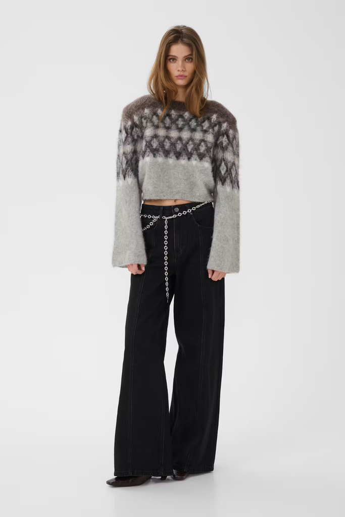 GZzarina Multi Pullover - Grey Multi Comb - Gestuz