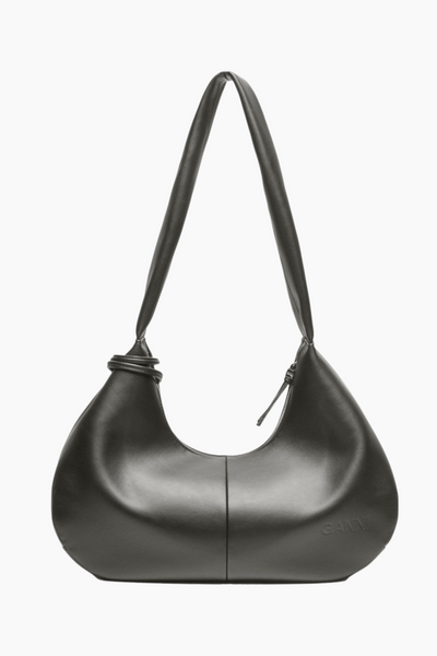 Ganni Bou Bag Hobo Medium A6865 - Steal Grey - GANNI