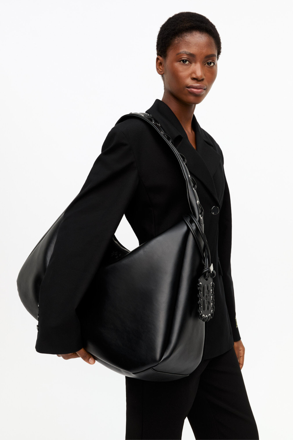 Ganni Bou Bag Hobo XXL A6639 - Black - GANNI