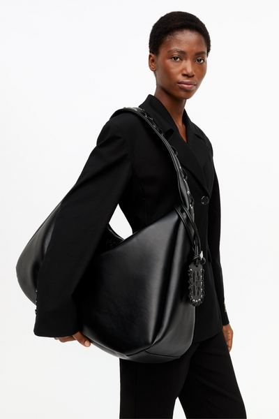 Ganni Bou Bag Hobo XXL A6639 - Black - GANNI