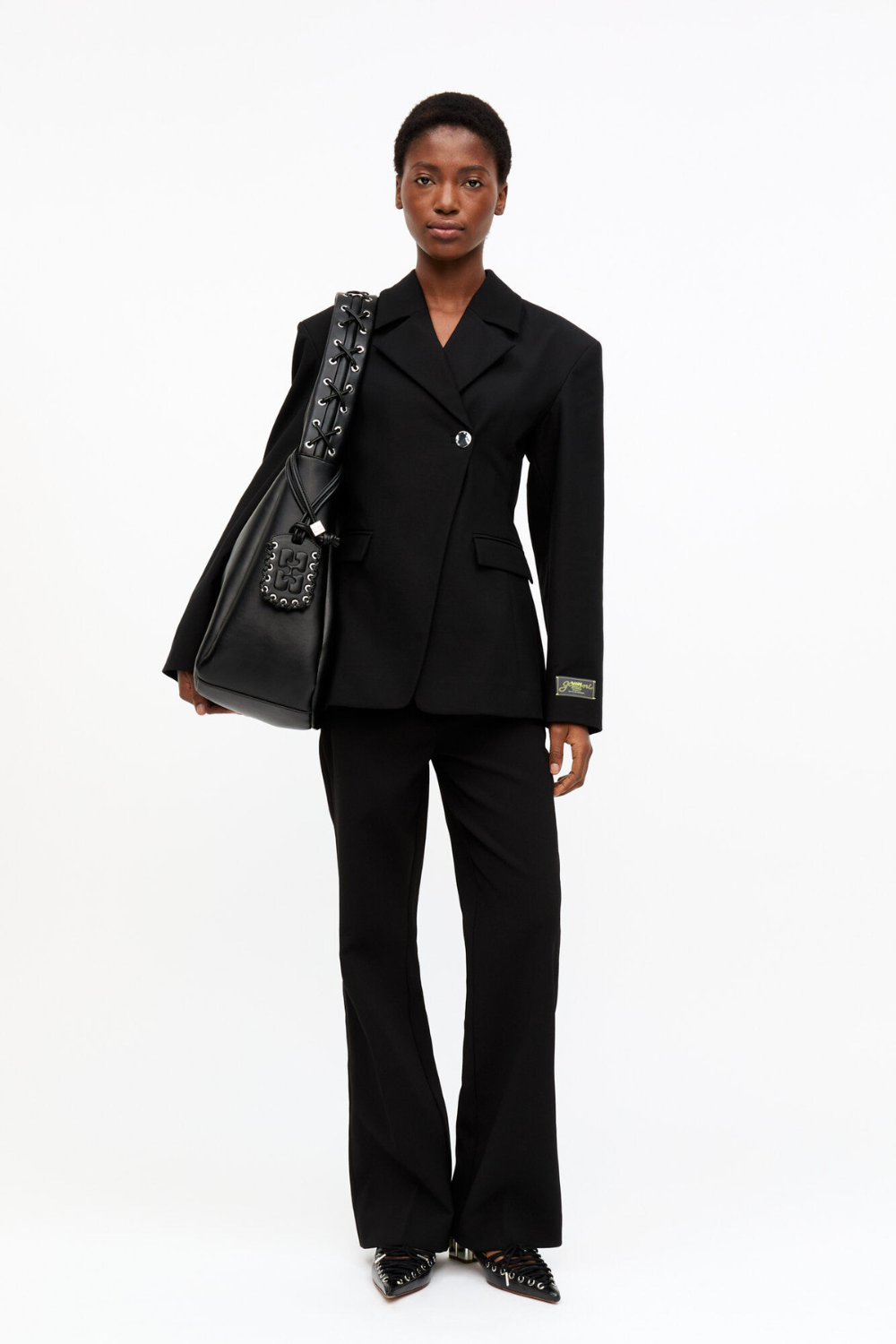 Ganni Bou Bag Hobo XXL A6639 - Black - GANNI