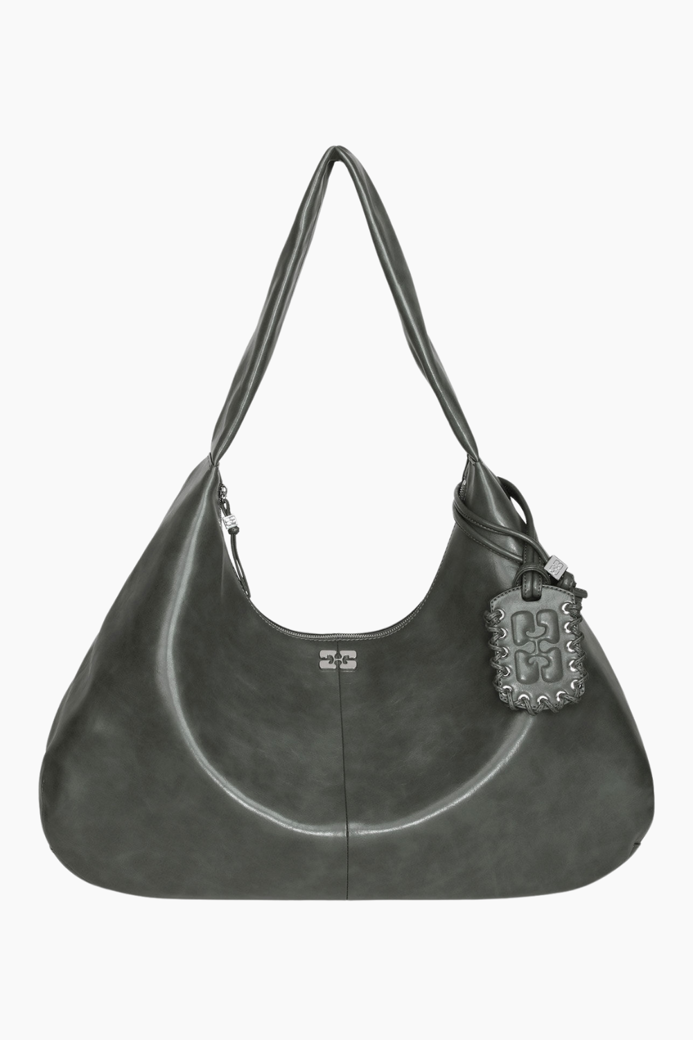 Ganni Bou Bag Hobo XXL A6802 - Steal Grey - GANNI