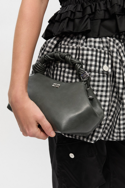 Ganni Bou Bag Small A6864 - Steal Grey - GANNI