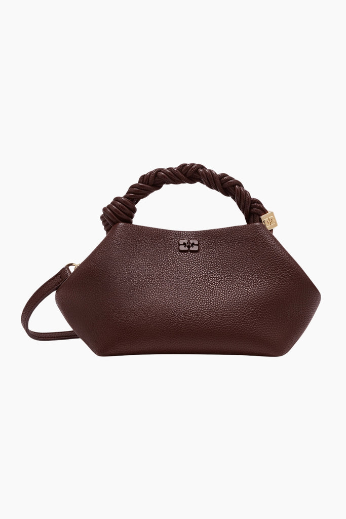 Ganni Bou Bag Small Grained A7274 - Chicory Coffee - GANNI